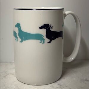 kate spade Wickford Lennox Dachshund Mug - Black and Blue